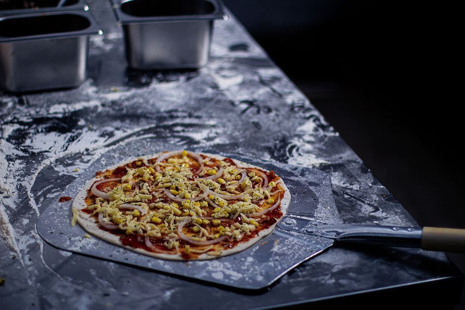 Cheese and Corn Pizza at KAAFII Cafe Niwai